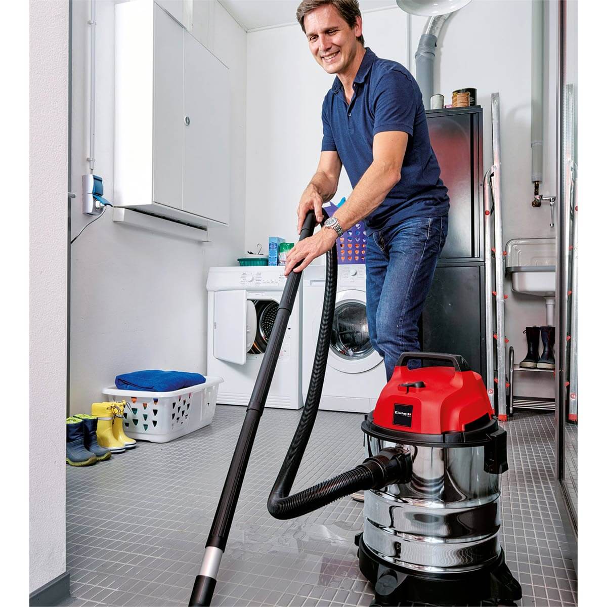 Aspiradora eléctrica 20 litros inox seco - húmedo marca Einhell - Image 8