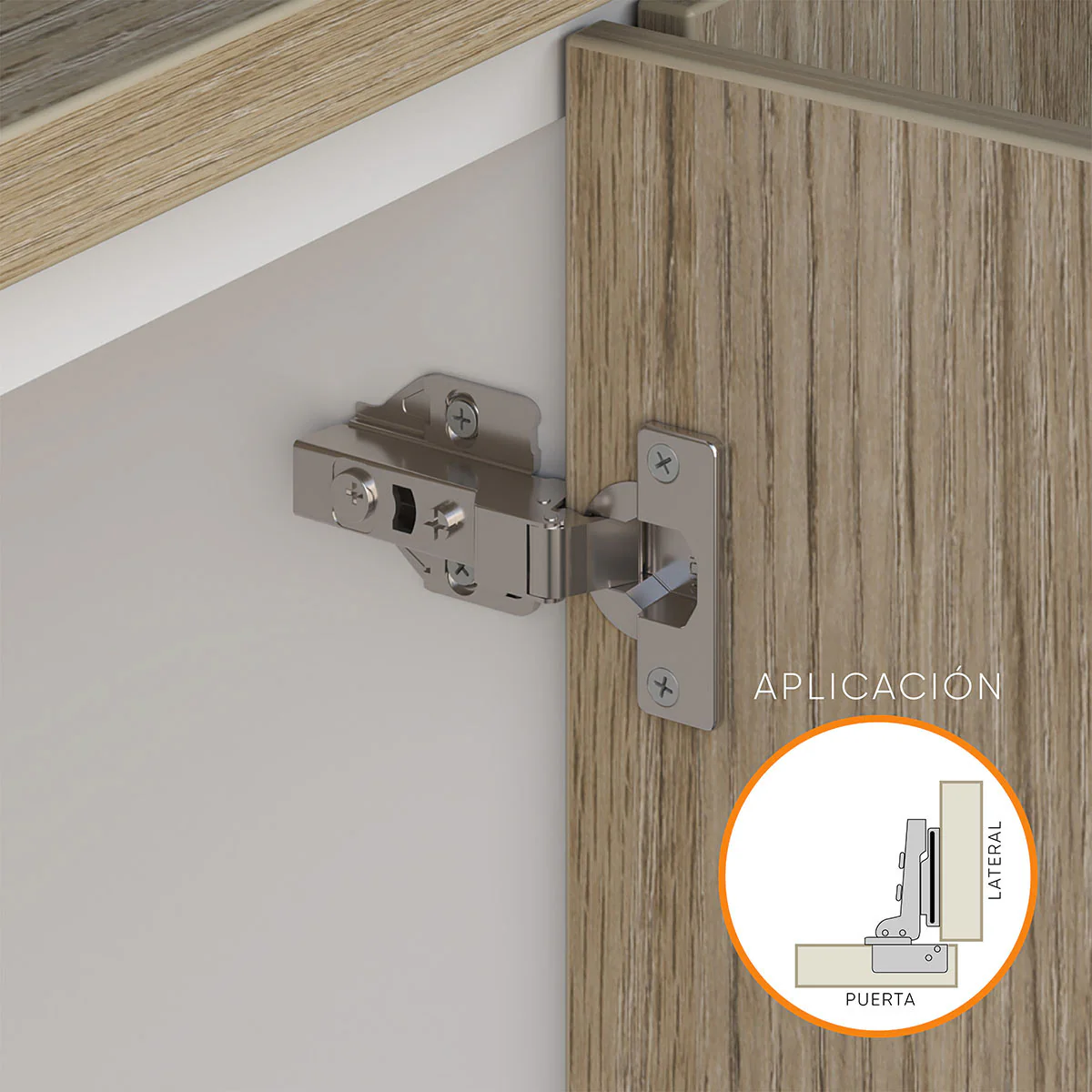 Bisagra de cazoleta para mueble high quality cierre común de 110° clip on de montaje fácil - Image 3