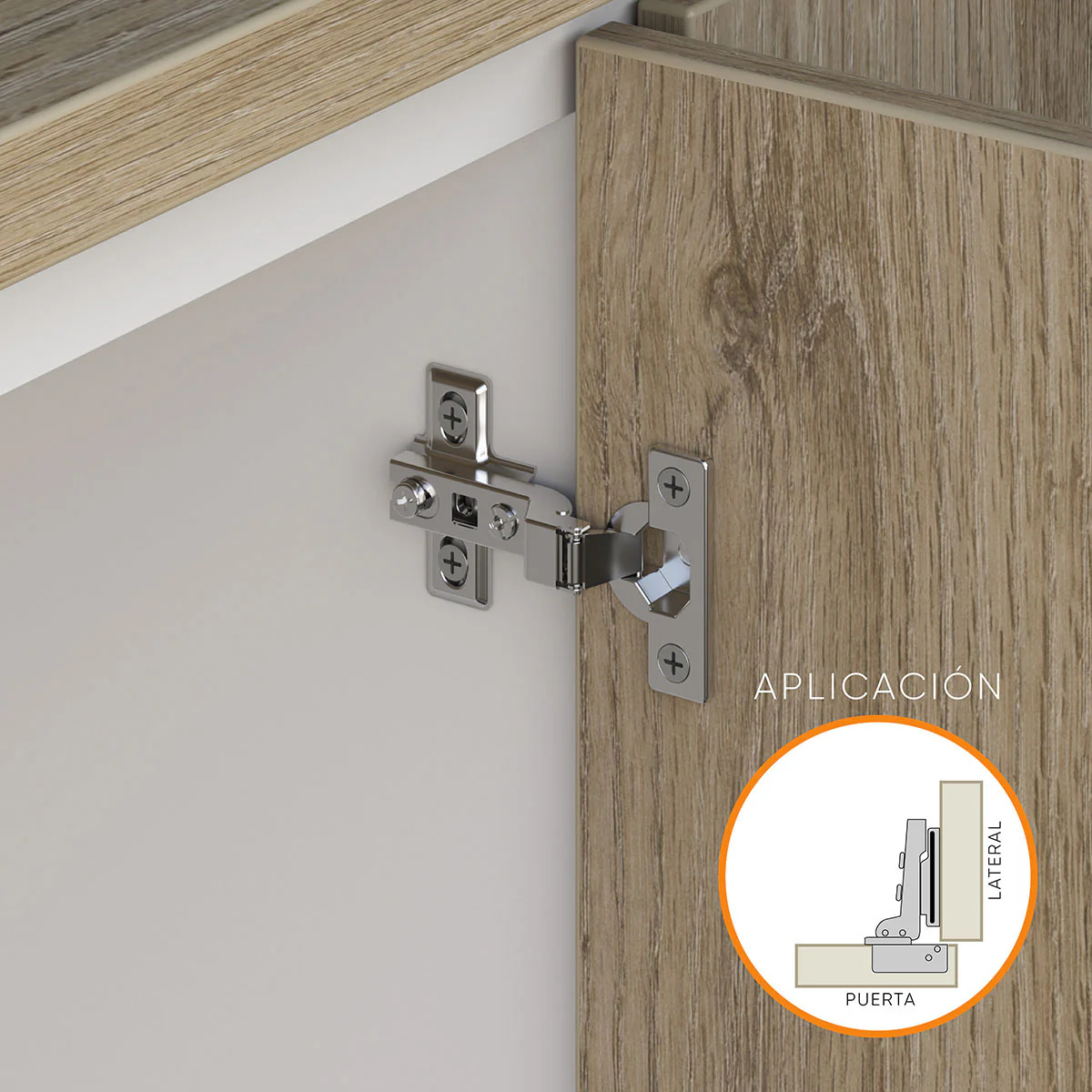 Bisagra de cazoleta mini para mueble de 95° - Image 3