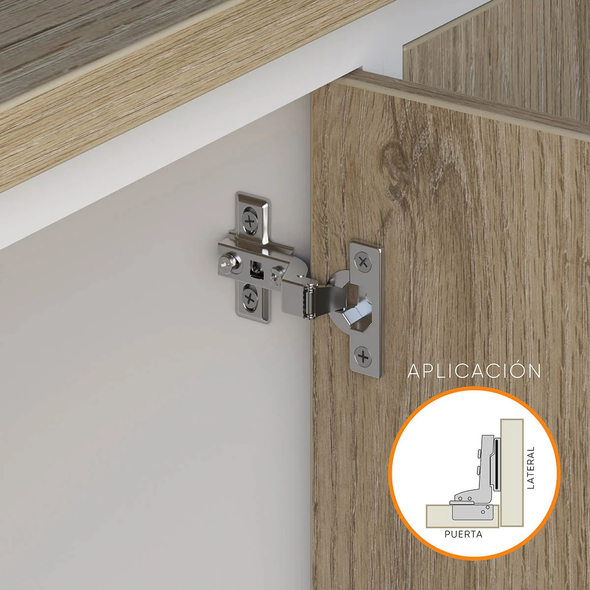 Bisagra de cazoleta mini para mueble de 95° - Image 5