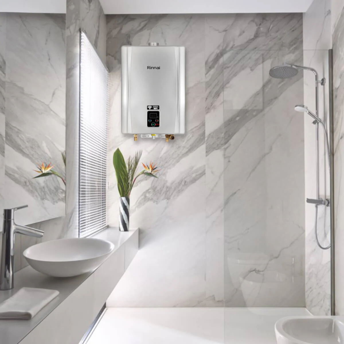 Calentador de paso agua 17 lts a gas propano color gris - Image 4