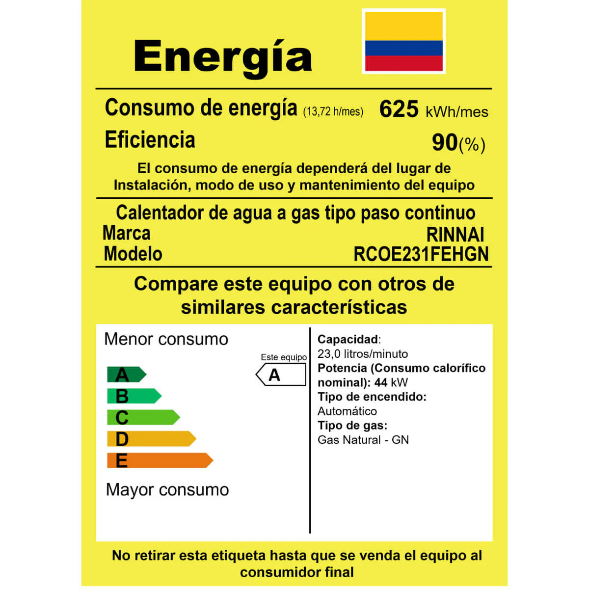 Calentador de paso a gas natural 23 litros marca Rinnai - Image 6