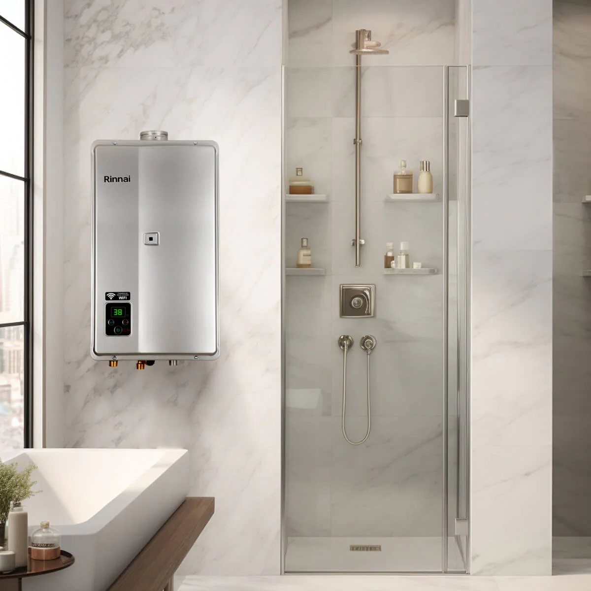 Calentador de paso a gas propano 23 litros marca Rinnai - Image 5