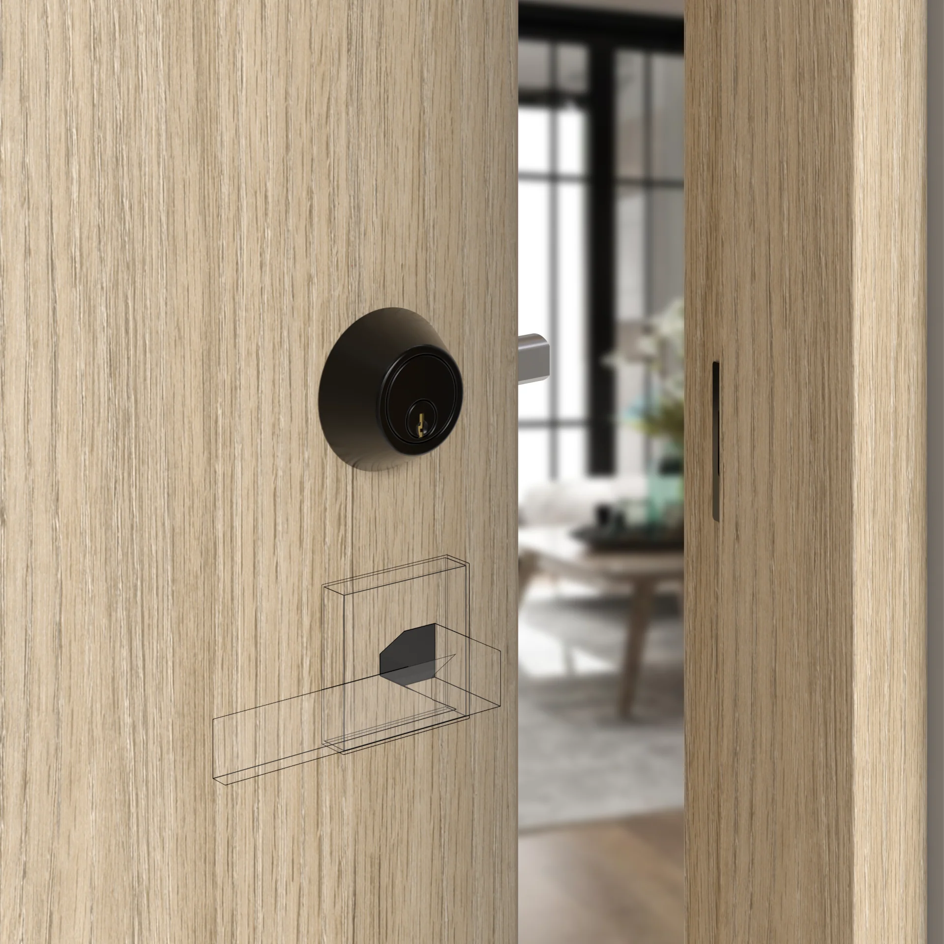 Cerrojo puerta principal plus llave -mariposa - Image 4