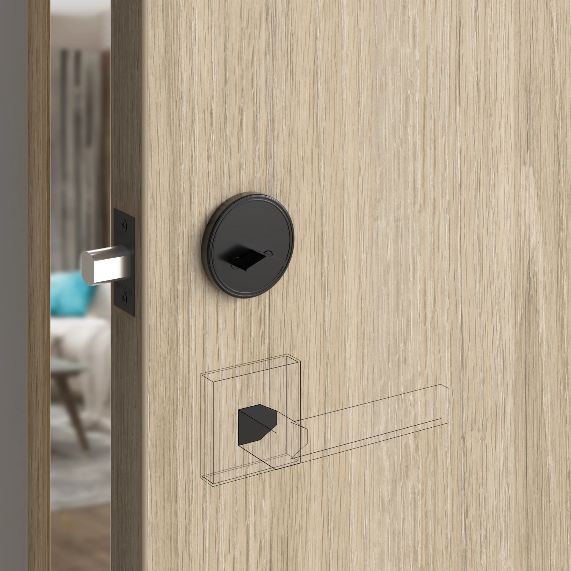 Cerrojo puerta principal plus llave -mariposa - Image 5