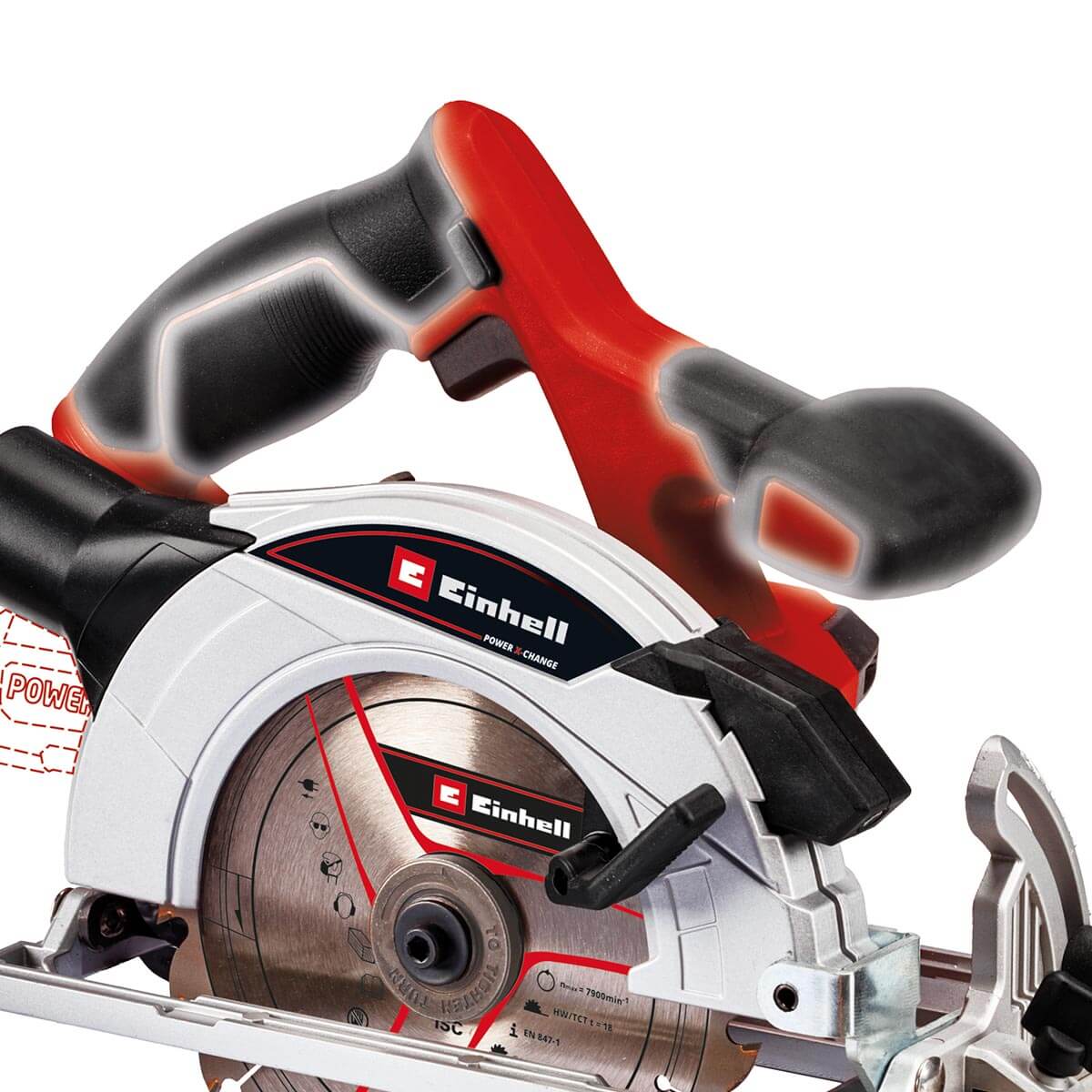 Sierra circular 1.400 watts + cargador y batería de 2.5 Ah  marca Einhell - Image 4