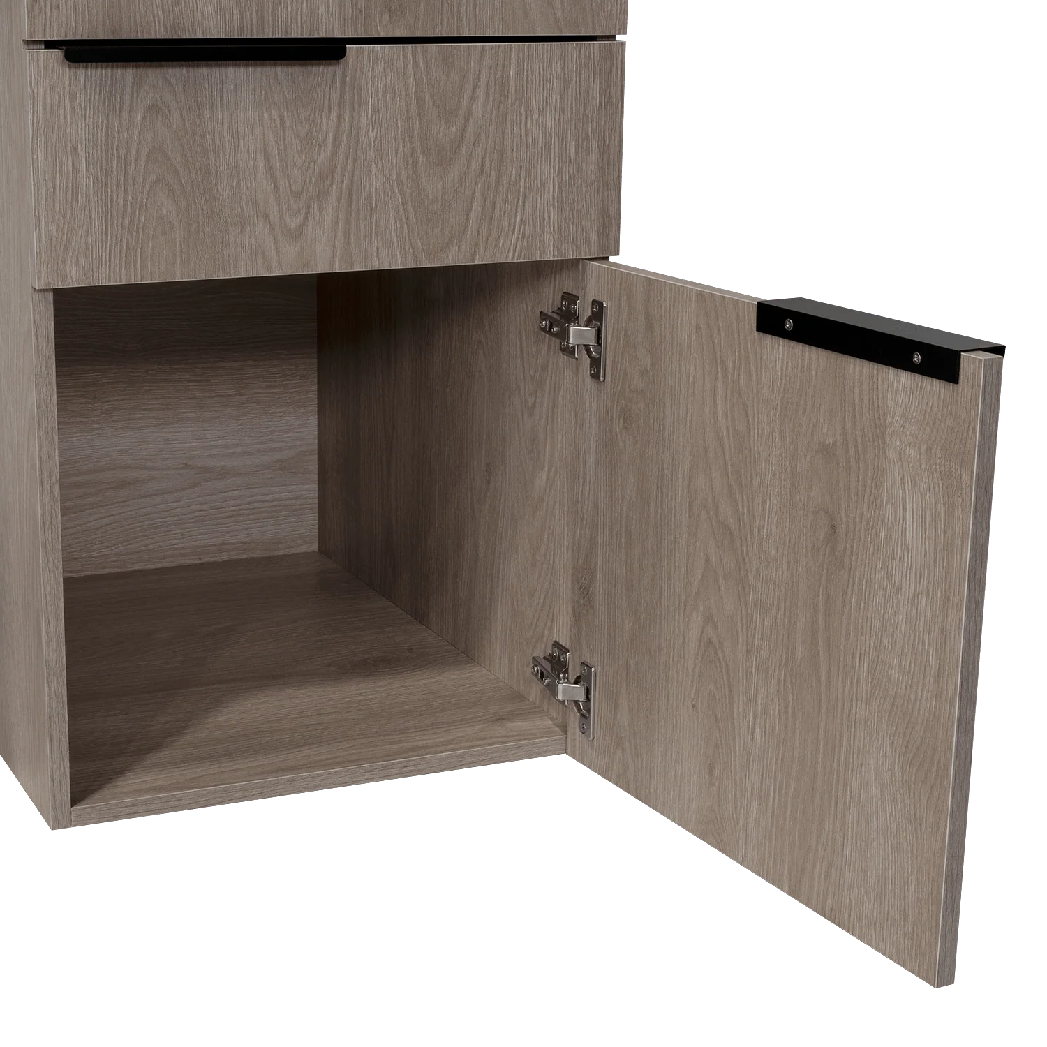 Escritorio Cosmo, Humo y Plata Oscuro, con Dos Cajones Multiusos y Un Cajón Archivador Adicional - Image 12