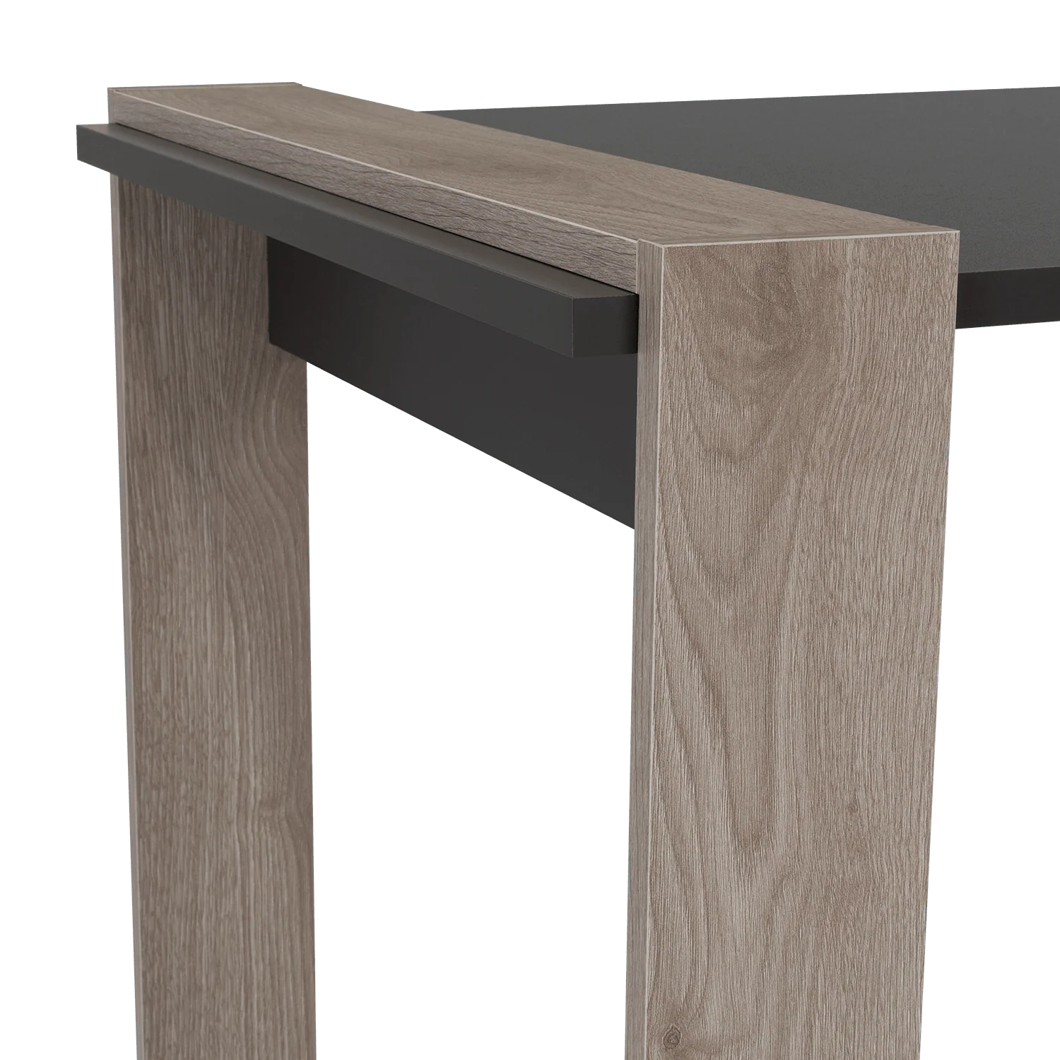 Escritorio Cosmo, Humo y Plata Oscuro, con Dos Cajones Multiusos y Un Cajón Archivador Adicional - Image 14