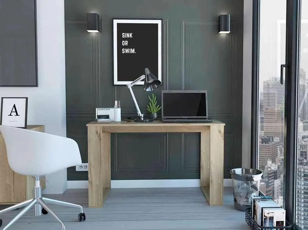 Escritorio Elora, Café Claro, Ideal Para Espacios de Trabajo - Image 3