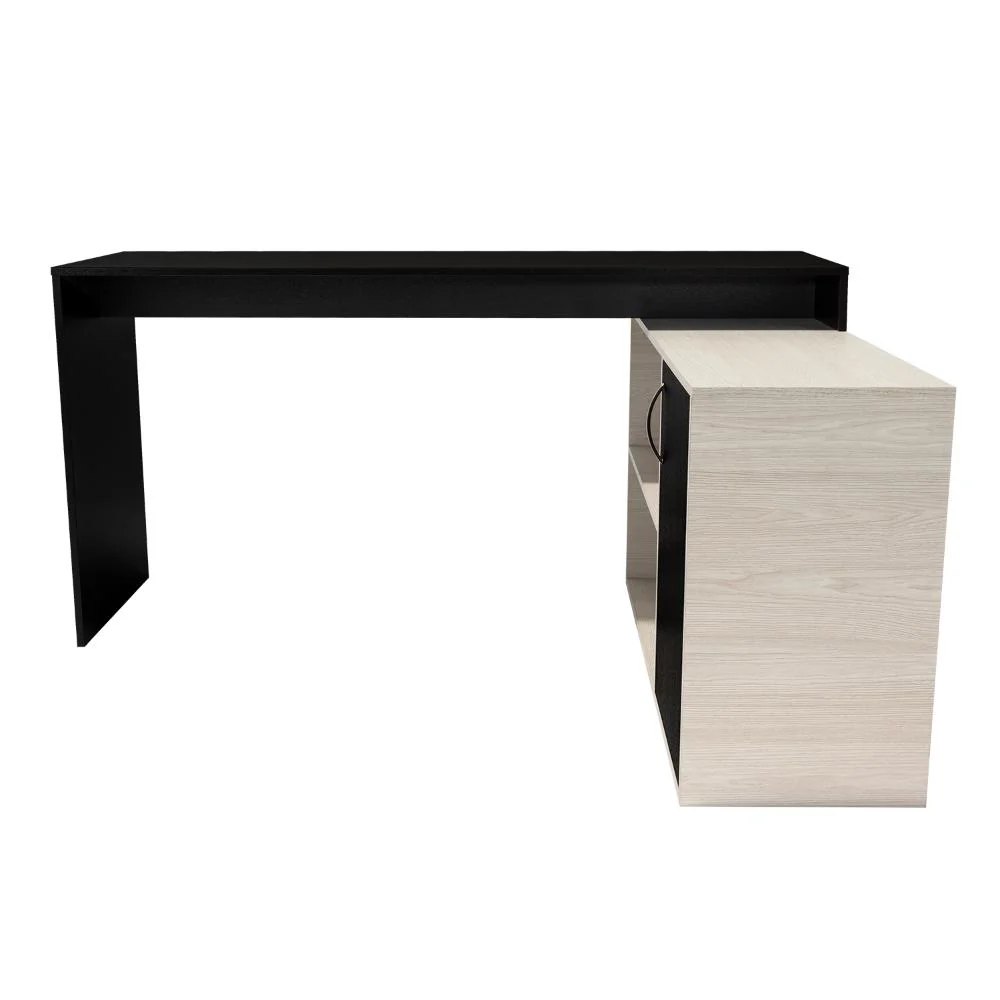 Escritorio En L Axis, Wengue y Niebla - Image 6