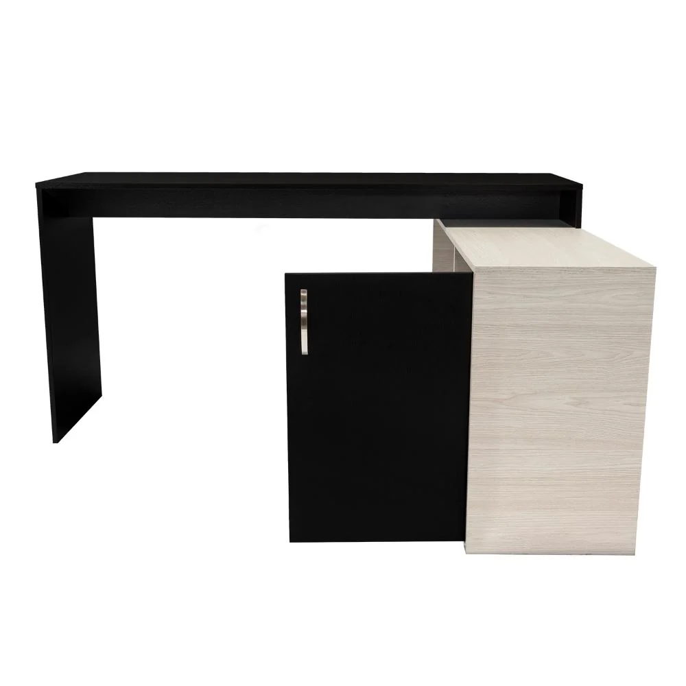 Escritorio En L Axis, Wengue y Niebla - Image 7