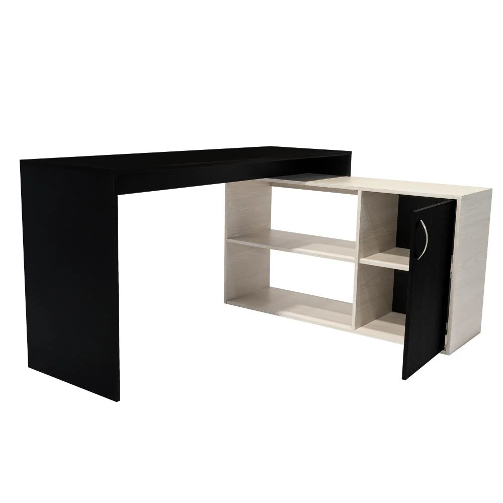 Escritorio En L Axis, Wengue y Niebla - Image 8