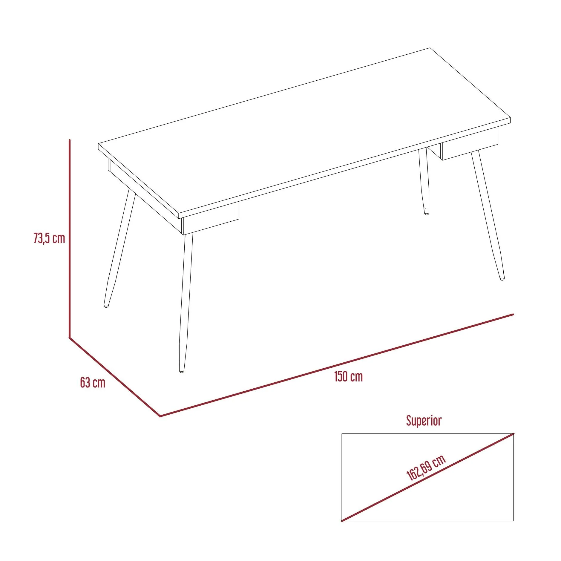 Escritorio Esperanza, Café Claro y Plata Oscuro, con Amplia Superficie de Trabajo - Image 9