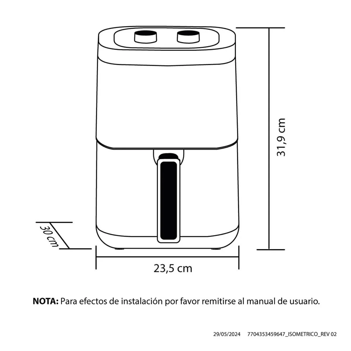 Freidora de aire 4.2 litros negra marca Haceb - Image 8