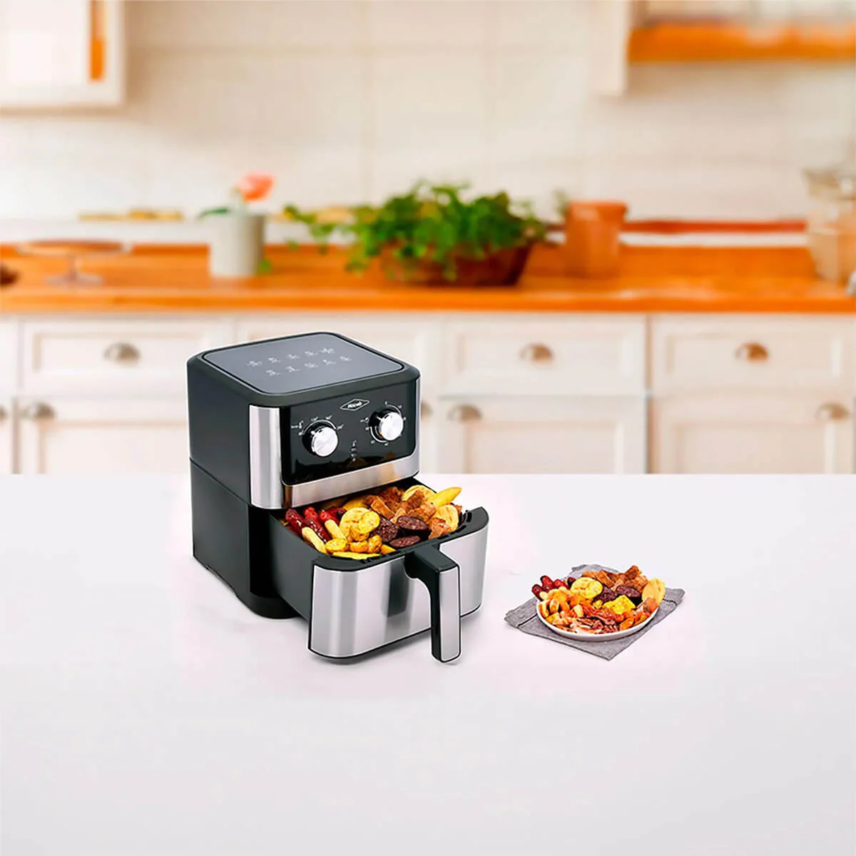 Freidora de aire 6 litros Inoxidable negra marca Haceb - Image 4