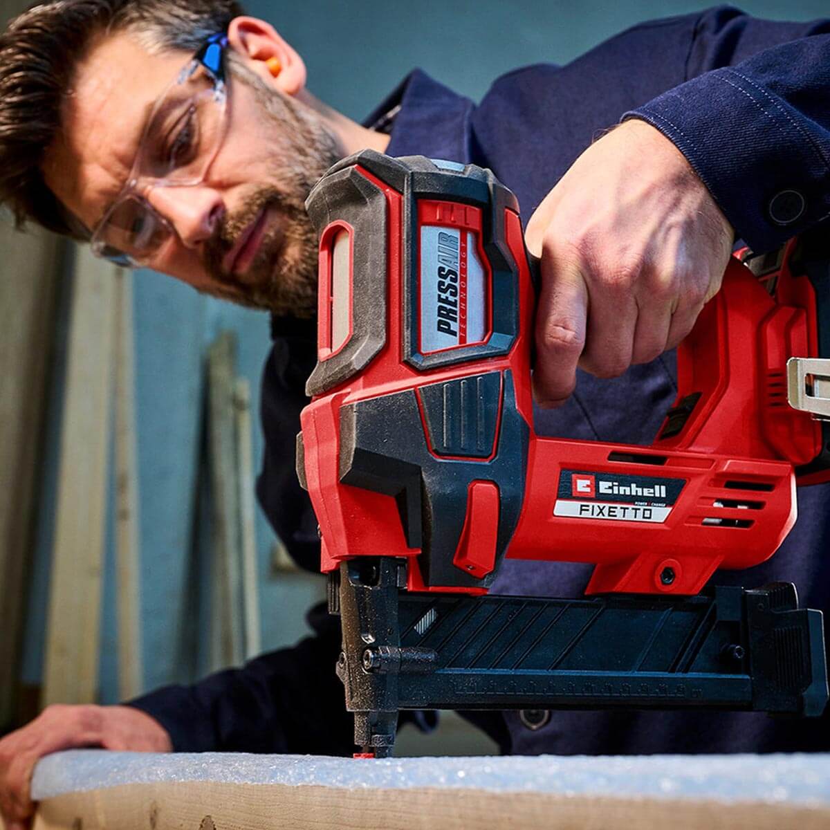 Grapadora inalámbrica grapas 10 - 40 mm 18 V + batería (4.0 ah) + cargador marca Einhell - Image 4