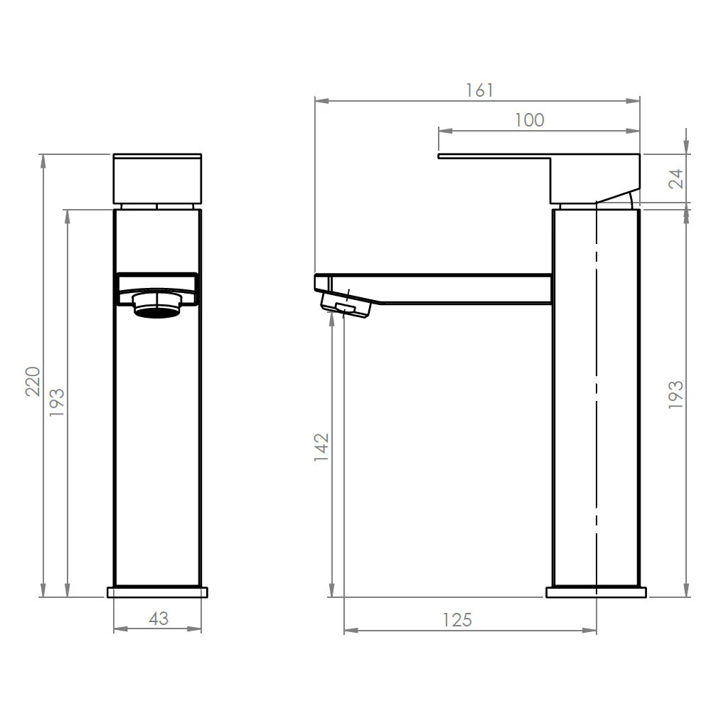 Griferia Lavamanos monocontrol bajo Legge Negro Mate - Image 4