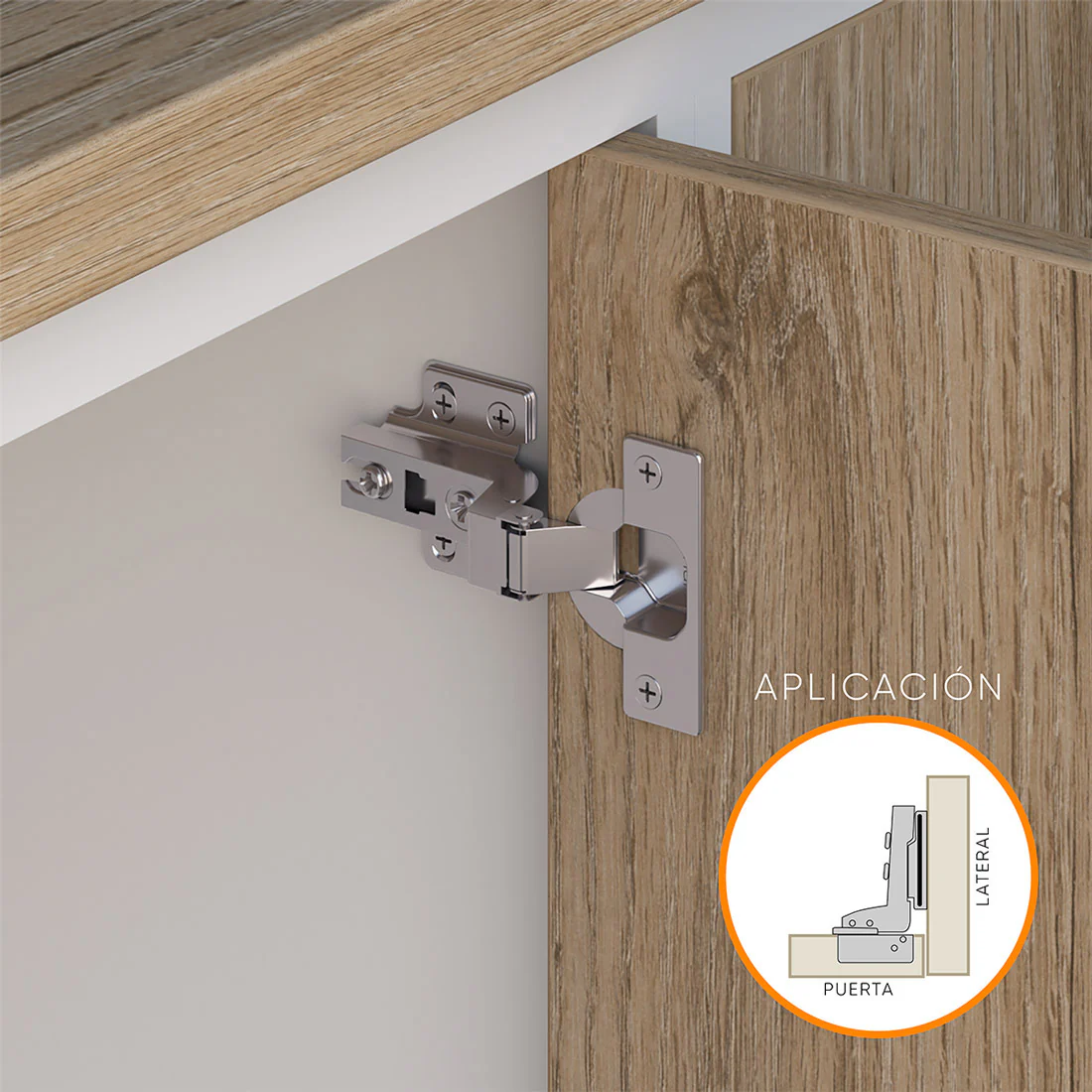 Bisagra de cazoleta para mueble en acero inoxidable - Image 5