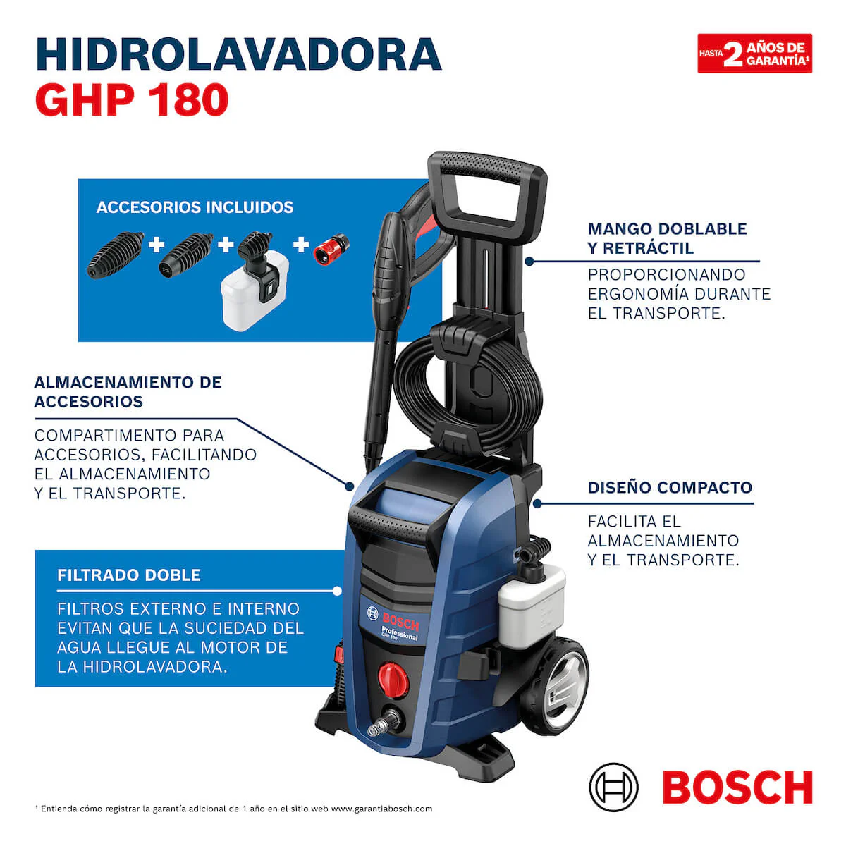 Hidrolavadora de alta presión con manguera de 5 m marca Bosch - Image 11
