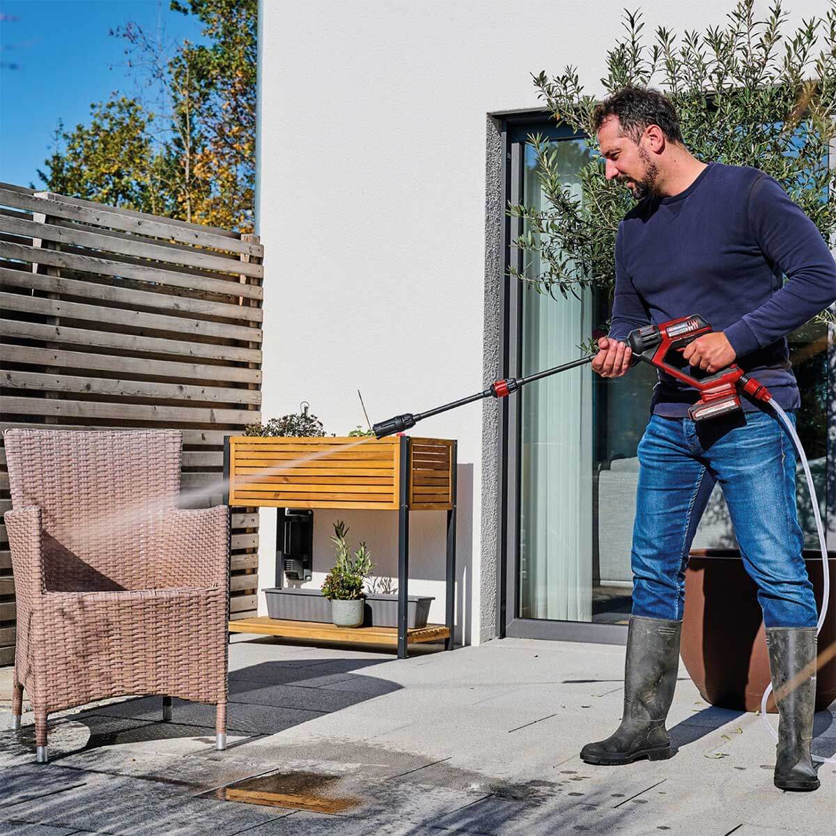 Hidrolavadora inalámbrica 18 V + batería (4.0 ah) + cargador marca Einhell - Image 11