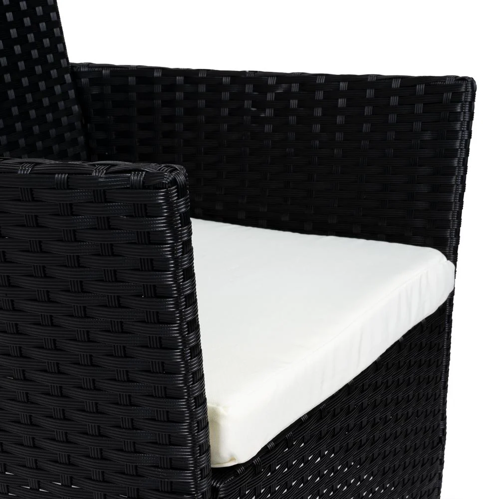 Juego de Sala Exterior Zafiro, Negro y Blanco, con Dos Sillas de Una Plaza y Una Silla de Dos Plazas - Image 21