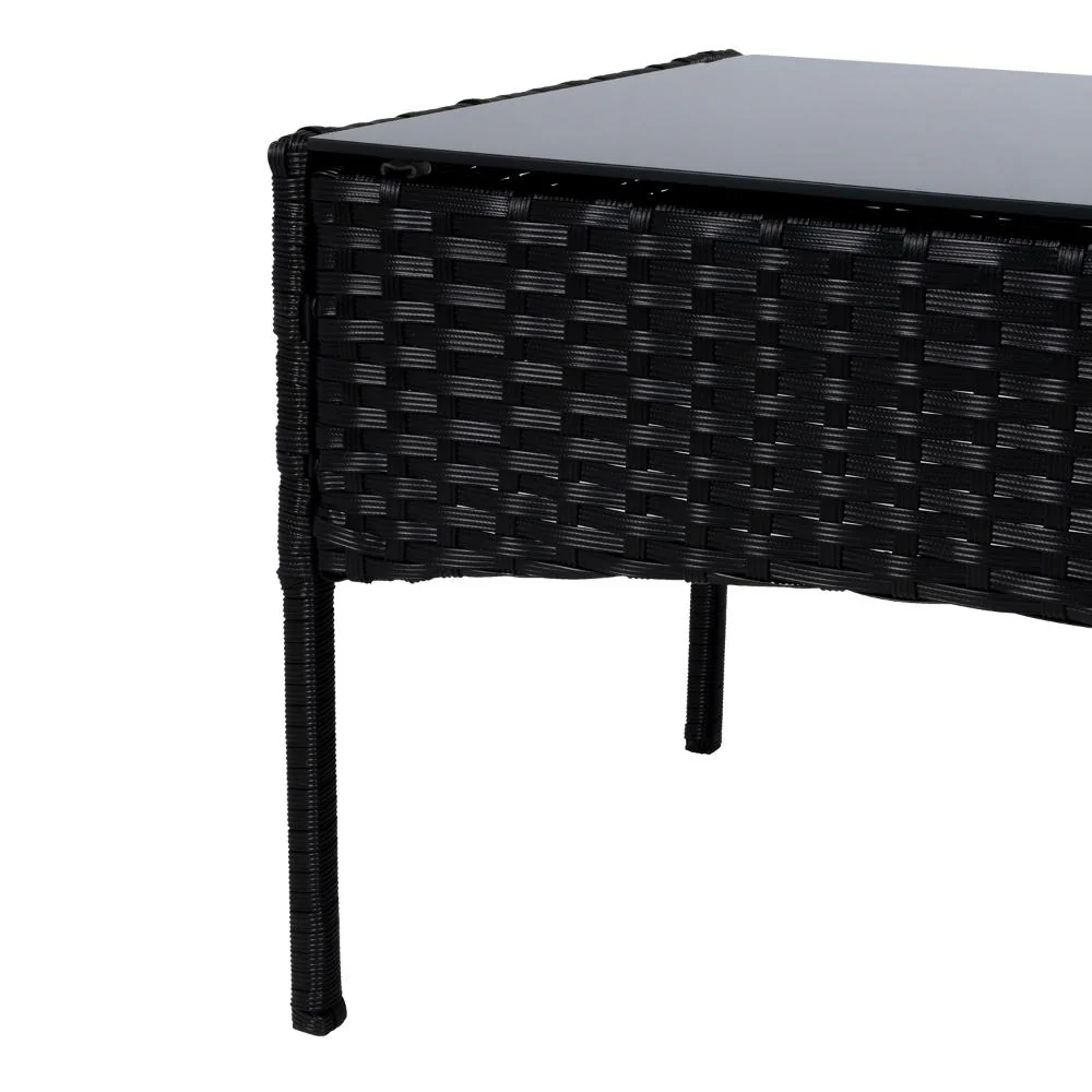 Juego de Sala Exterior Zafiro, Negro y Blanco, con Dos Sillas de Una Plaza y Una Silla de Dos Plazas - Image 22