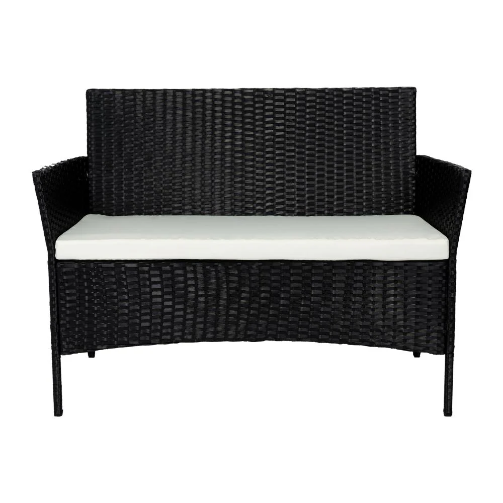 Juego de Sala Exterior Zafiro, Negro y Blanco, con Dos Sillas de Una Plaza y Una Silla de Dos Plazas - Image 23