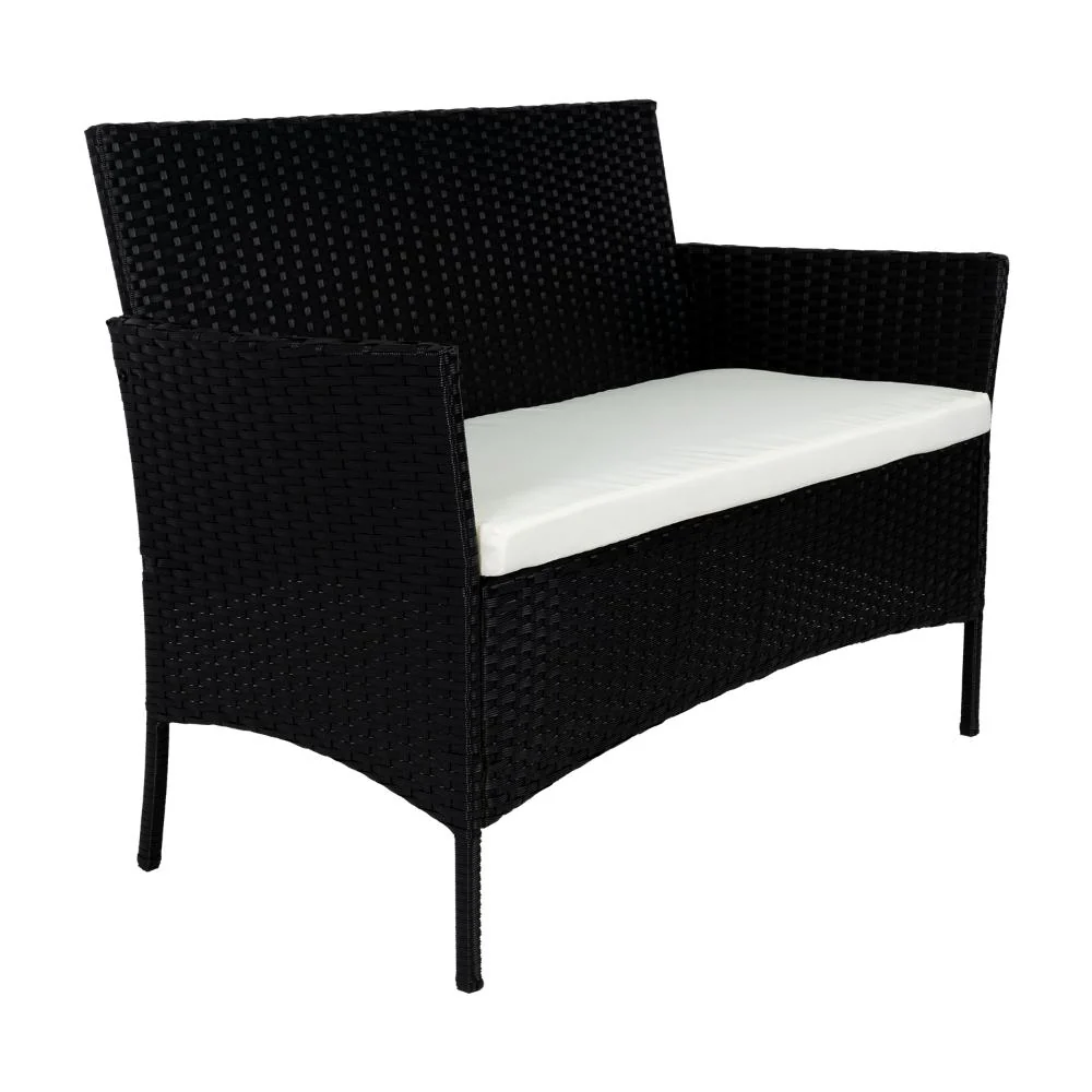 Juego de Sala Exterior Zafiro, Negro y Blanco, con Dos Sillas de Una Plaza y Una Silla de Dos Plazas - Image 25