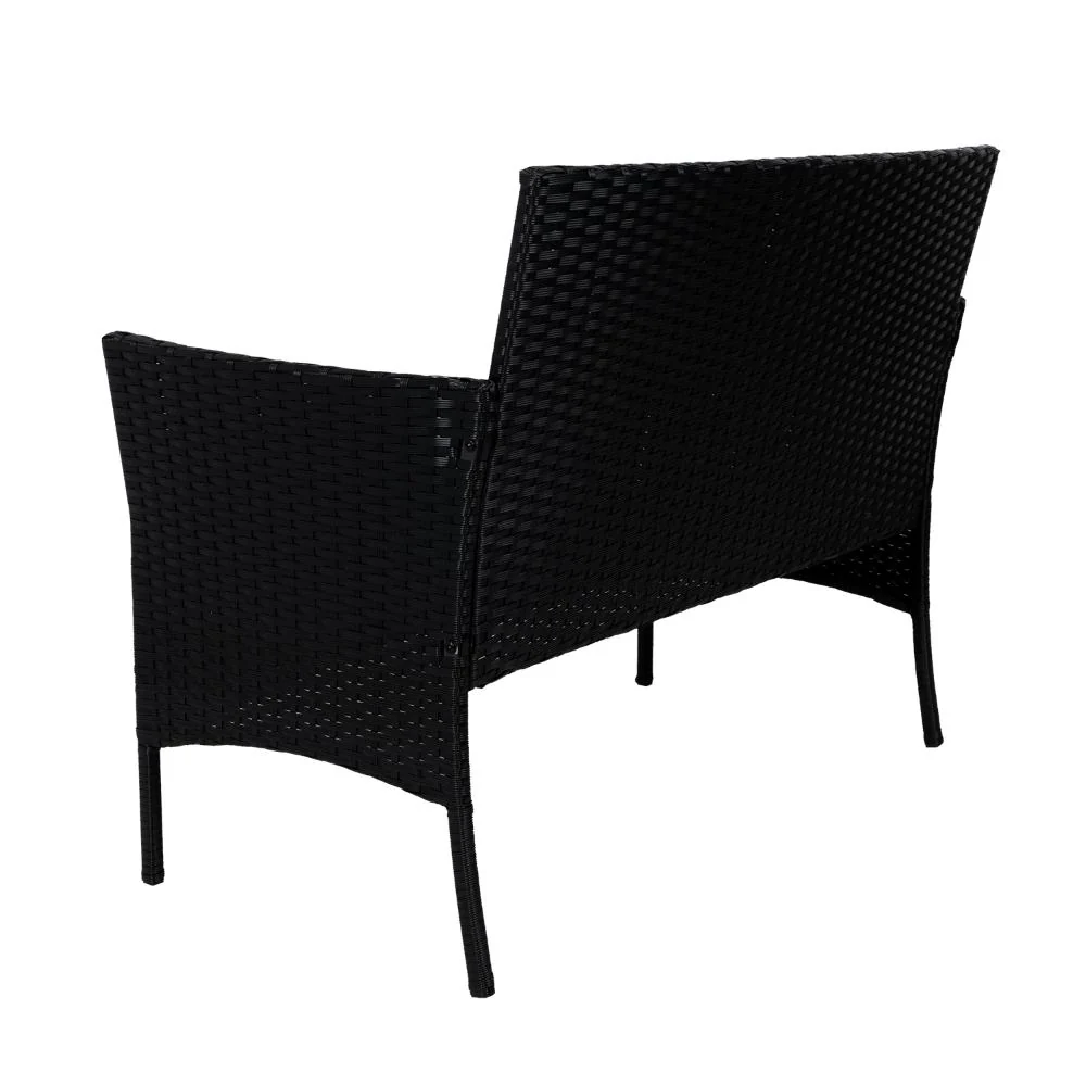 Juego de Sala Exterior Zafiro, Negro y Blanco, con Dos Sillas de Una Plaza y Una Silla de Dos Plazas - Image 26