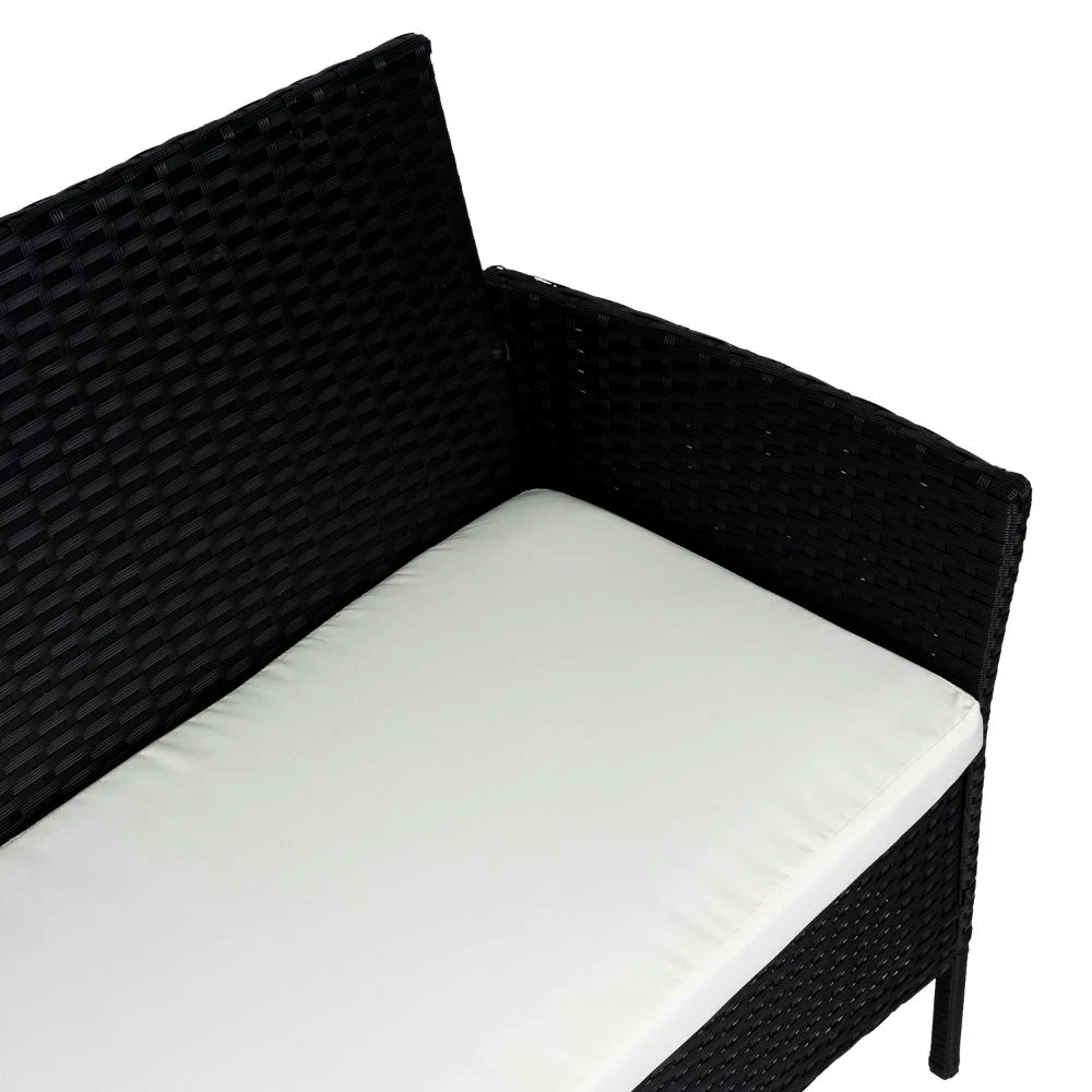 Juego de Sala Exterior Zafiro, Negro y Blanco, con Dos Sillas de Una Plaza y Una Silla de Dos Plazas - Image 27