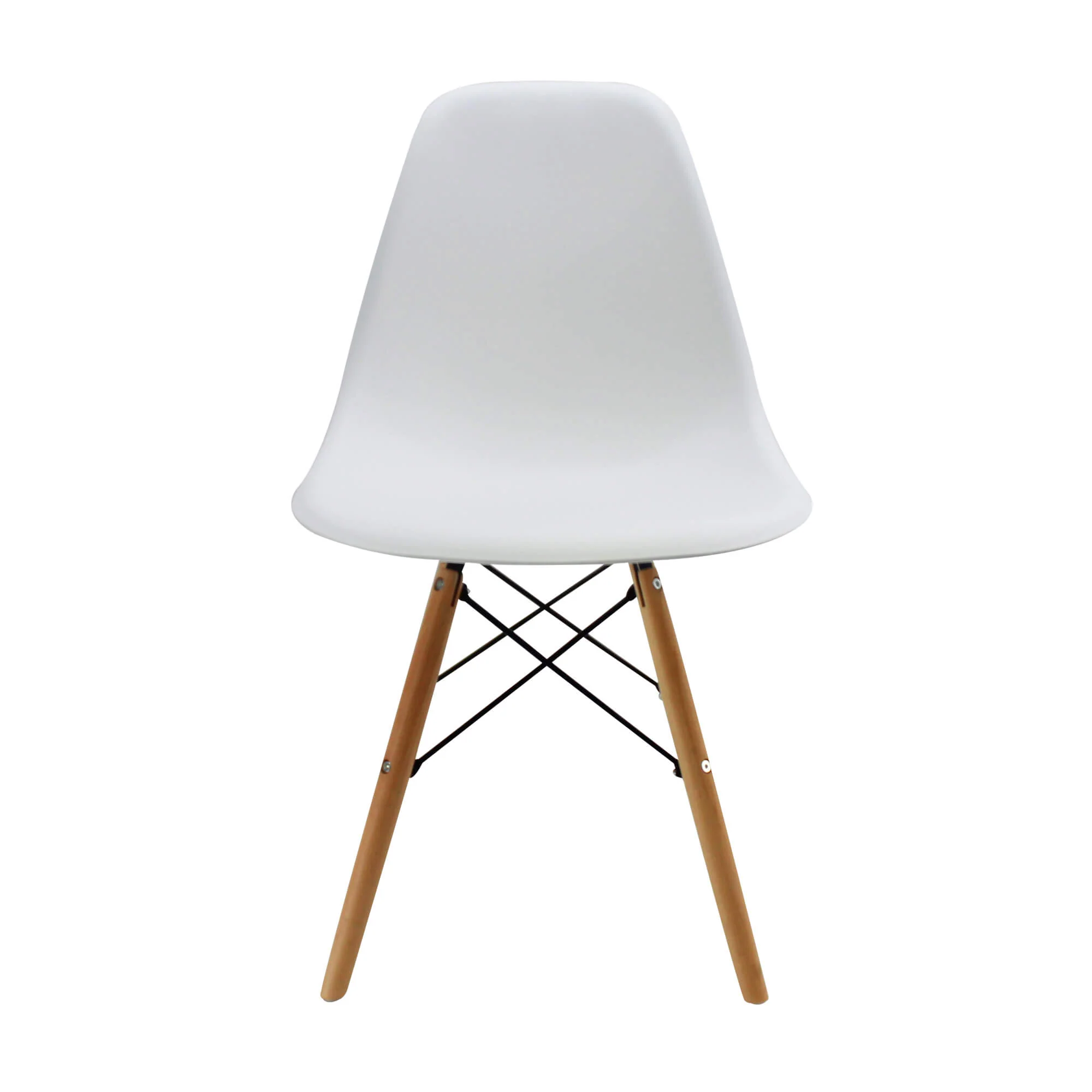Kit por 4 sillas de comedor DKR tipo Eames color blanco - Image 3