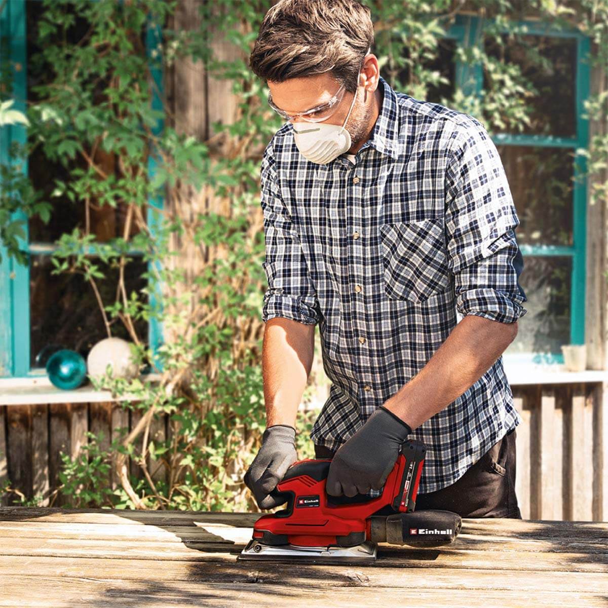 Lijadora orbital 1/4" inalámbrica 18 V + batería (4.0 ah) + cargador marca Einhell - Image 9