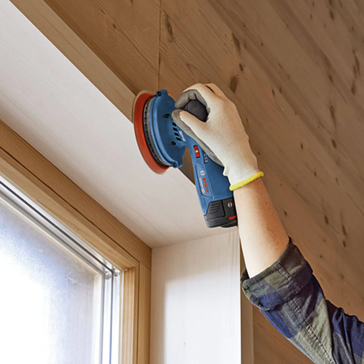 Lijadora roto orbital inalámbrica 12V GEX 12V-125 Brushless + Kit 2 Baterías 12V 2 Ah + Cargador de batería GAL12V-20 Marca Bosch - Image 6