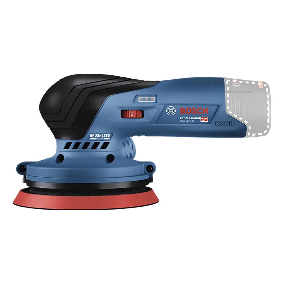 Lijadora roto orbital inalámbrica 12V GEX 12V-125 Sin Bateria/Sin Cargador Brushless Bosch - Image 3