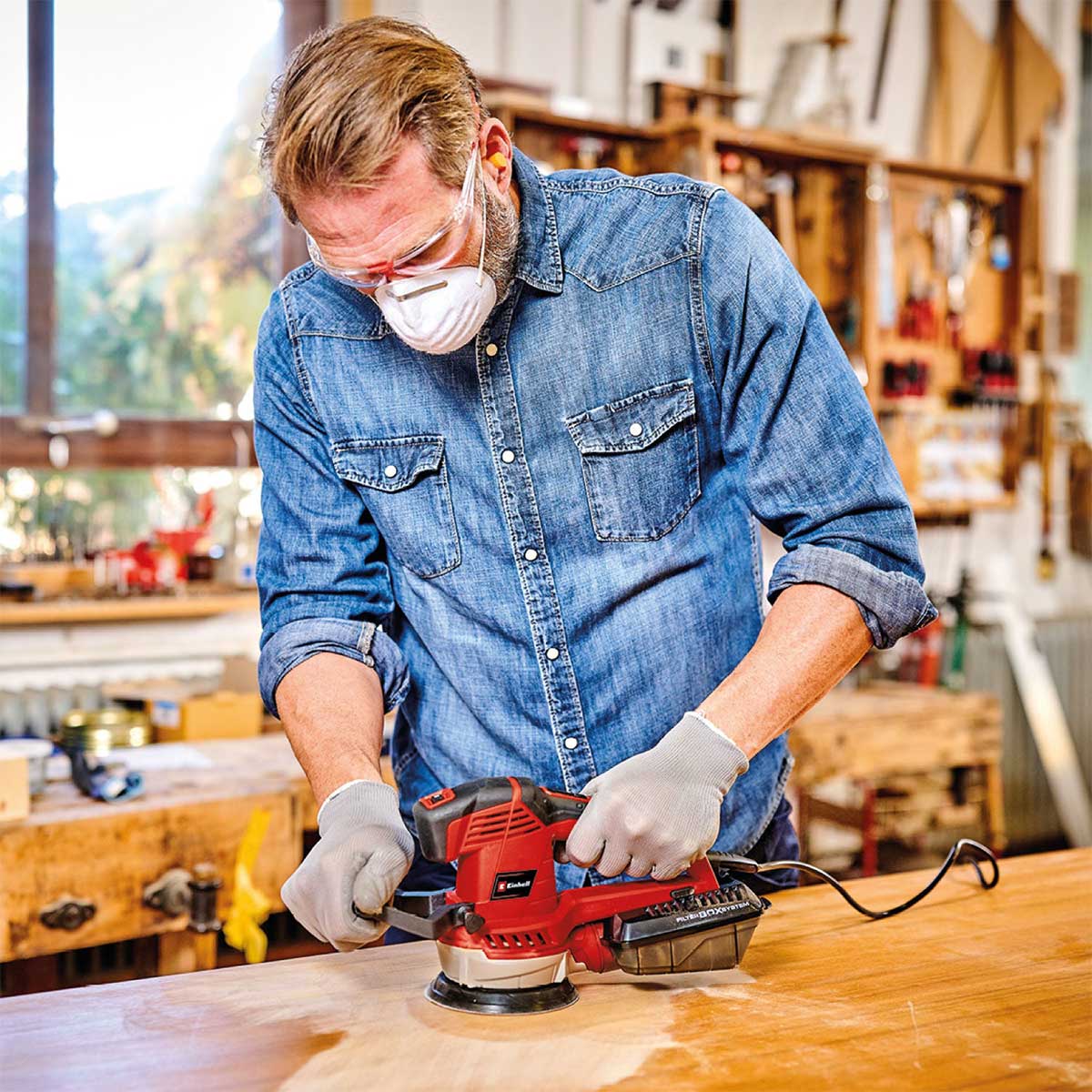 Lijadora rotorbital 5" 400 watts marca Einhell - Image 6