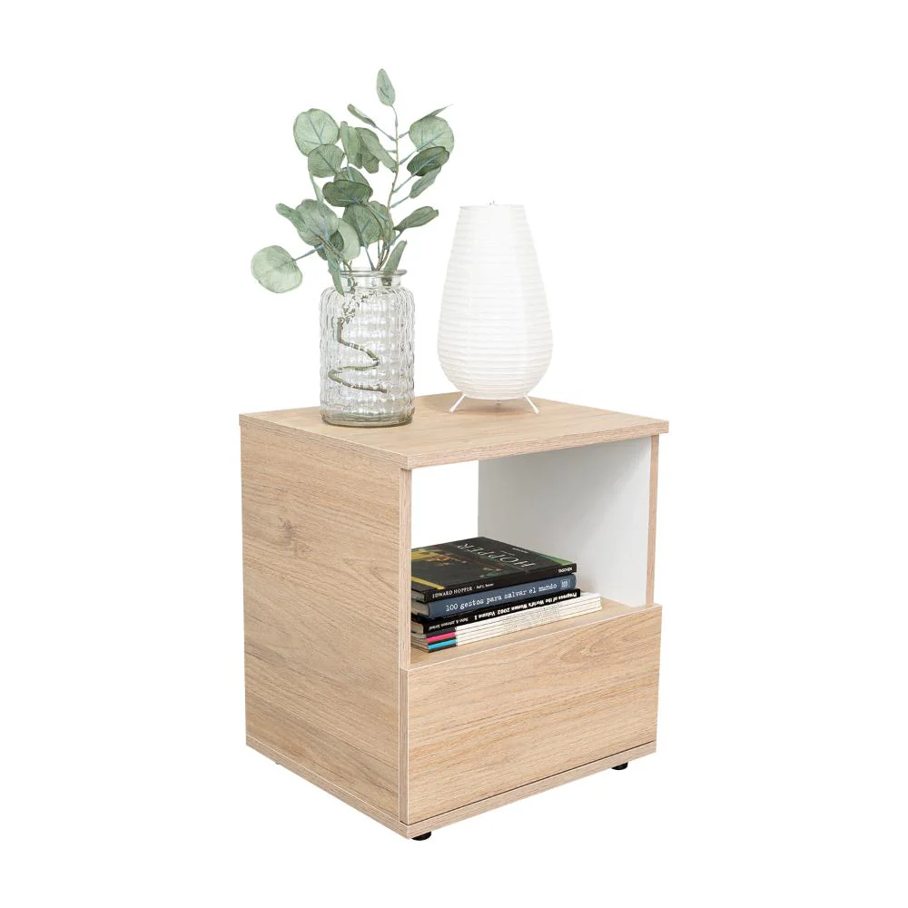 Mesa de Noche Camel, Rovere y Blanco - Image 3