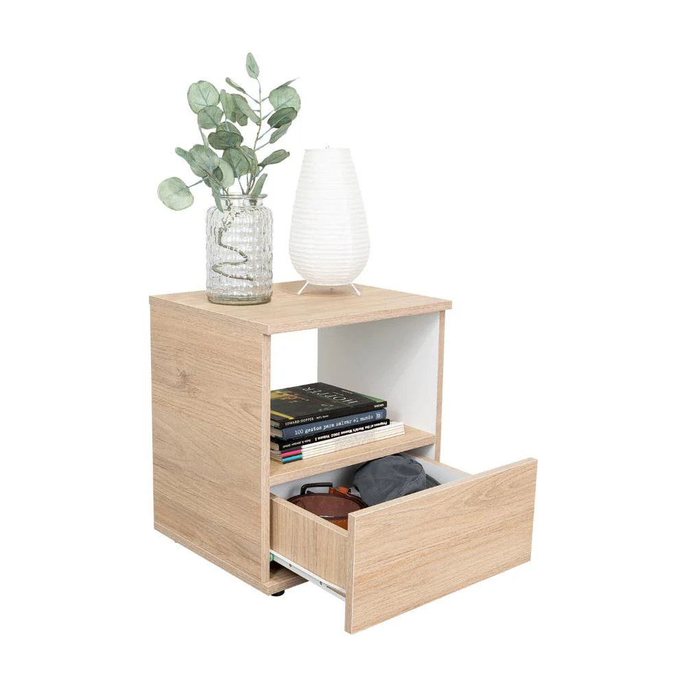 Mesa de Noche Camel, Rovere y Blanco - Image 4