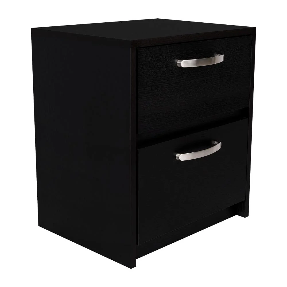 Mesa de Noche Elaxi, Wengue, con Dos Cajones Deslizables Como Correderas Metálicas - Image 6