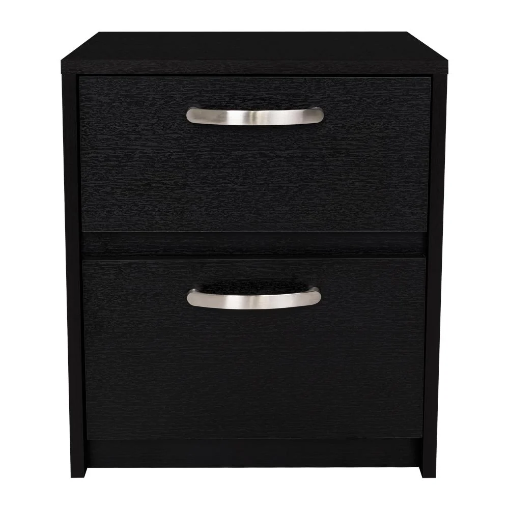 Mesa de Noche Elaxi, Wengue, con Dos Cajones Deslizables Como Correderas Metálicas - Image 8