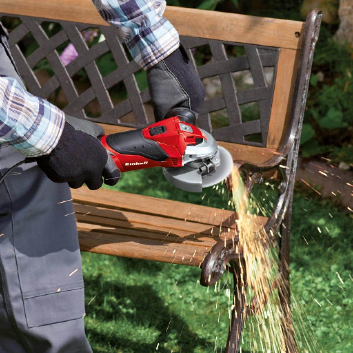 MiniPulidora 4-1/2"  750 watts 11000 rpm sistema protección antipolvo interno mango intercambiable 3 posiciones marca Einhell - Image 7