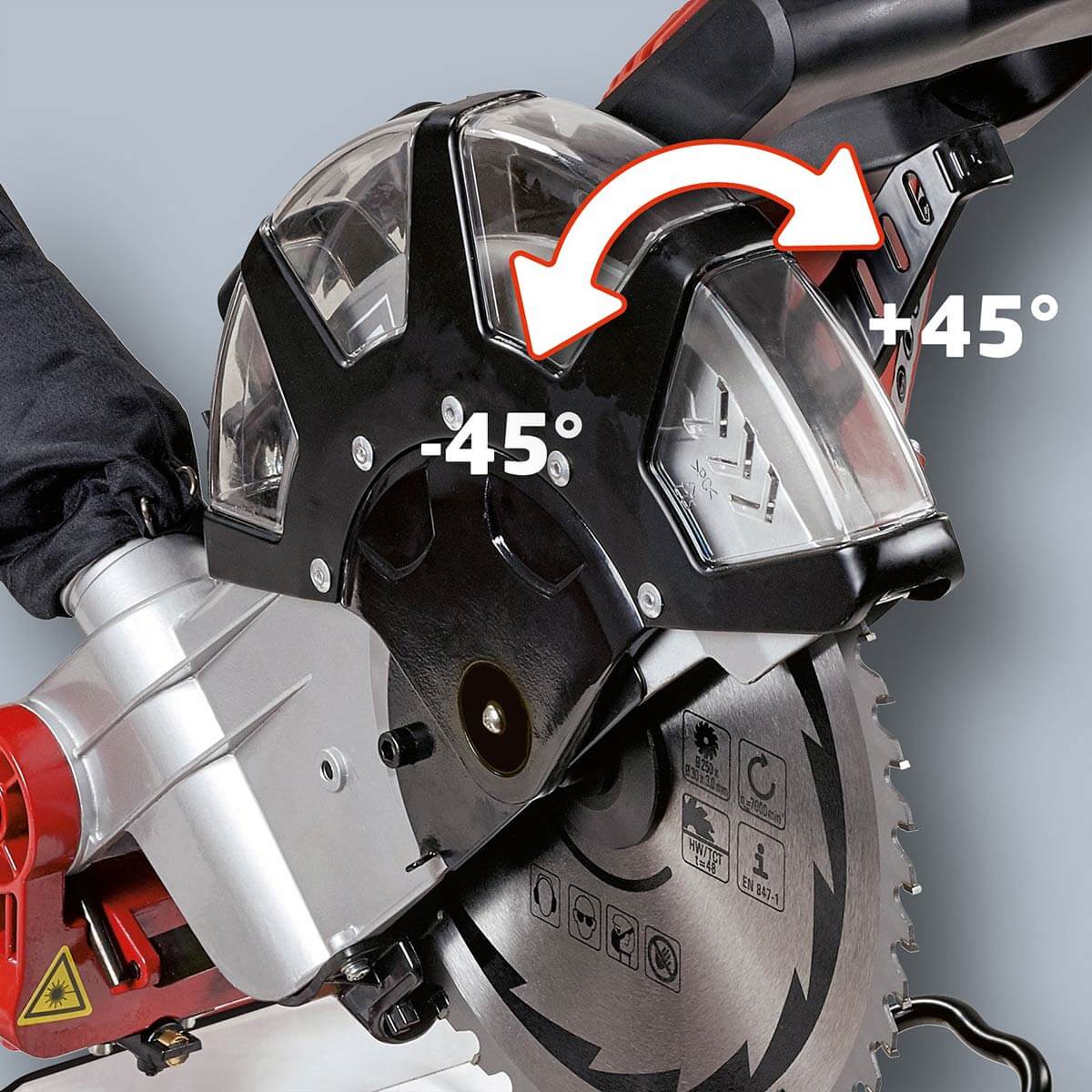 Sierra acolilladora telescópica 10" dual 2100 watts 4000 rpm marca Einhell - Image 3