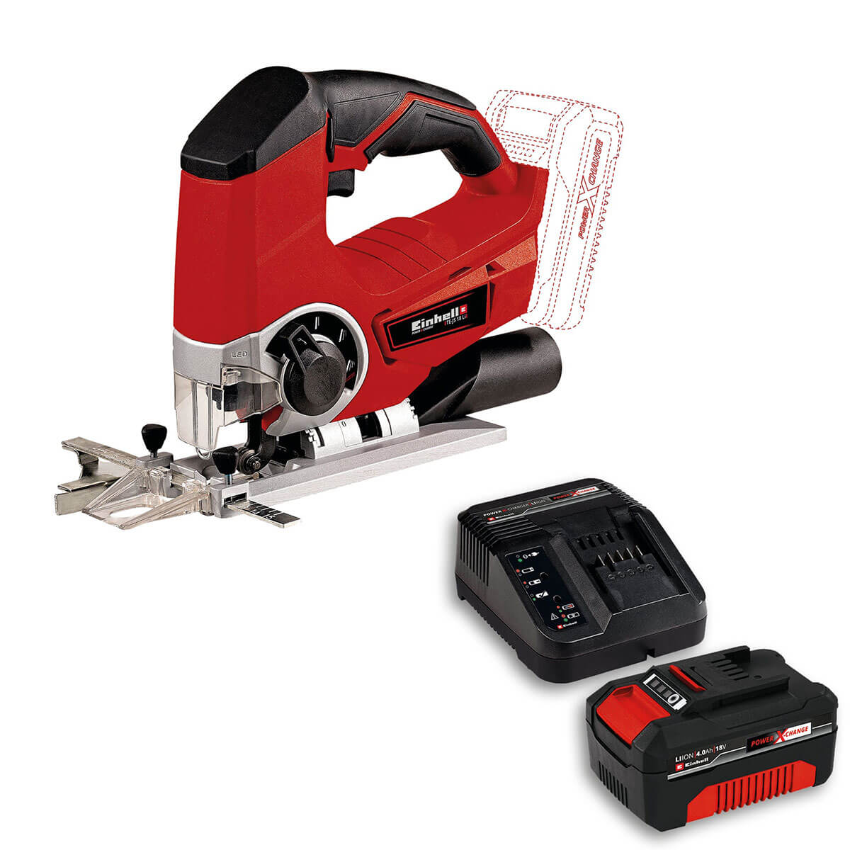 Sierra caladora inalámbrica 18 V + batería (2.5 ah) + cargador marca Einhell - Image 7