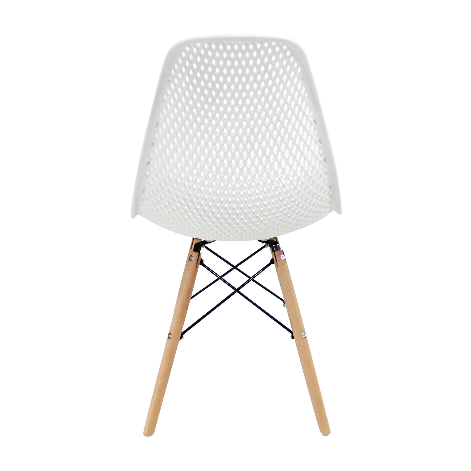 Silla de comedor tipo Eames color blanco - Image 4