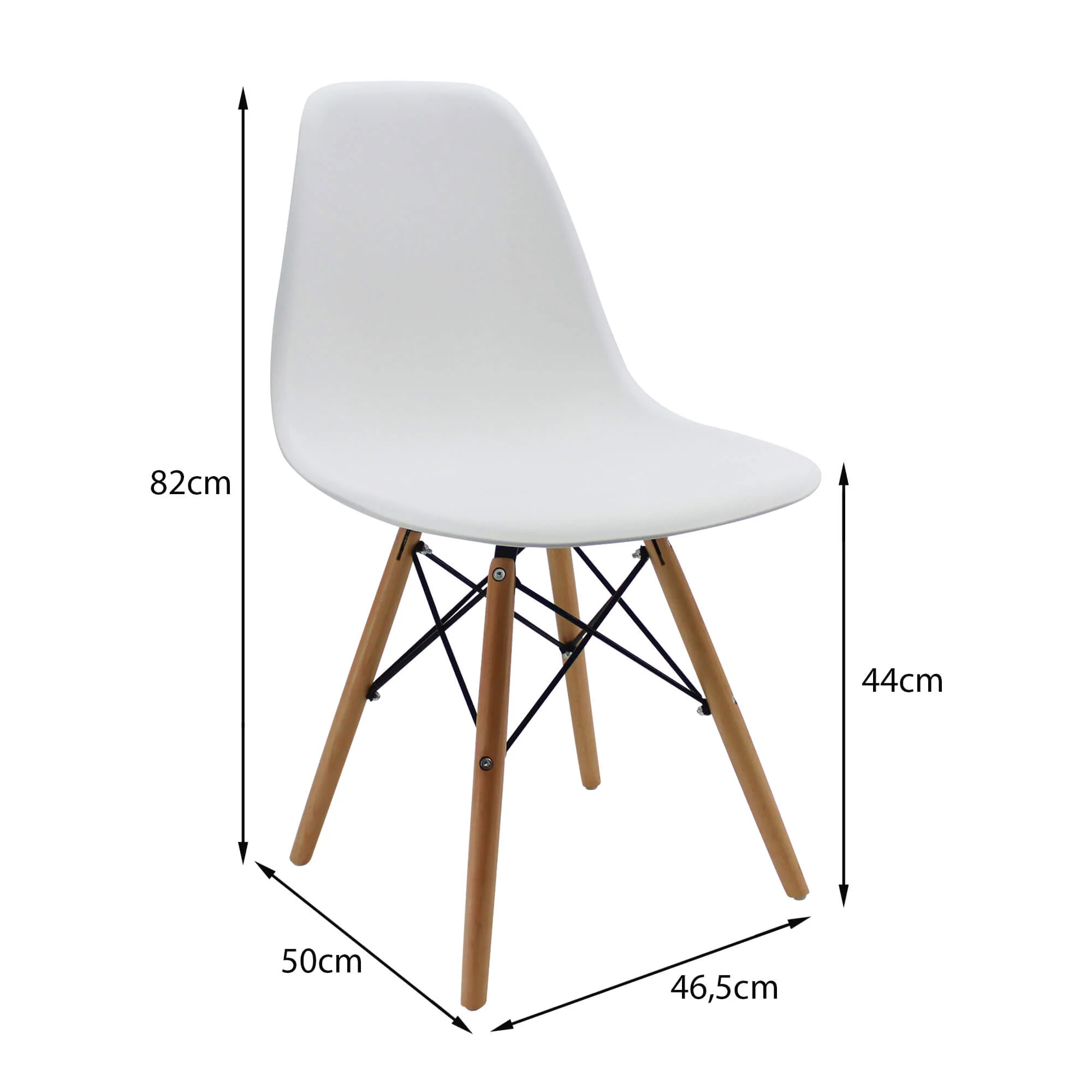 Silla de comedor DKR tipo Eames color blanco - Image 5