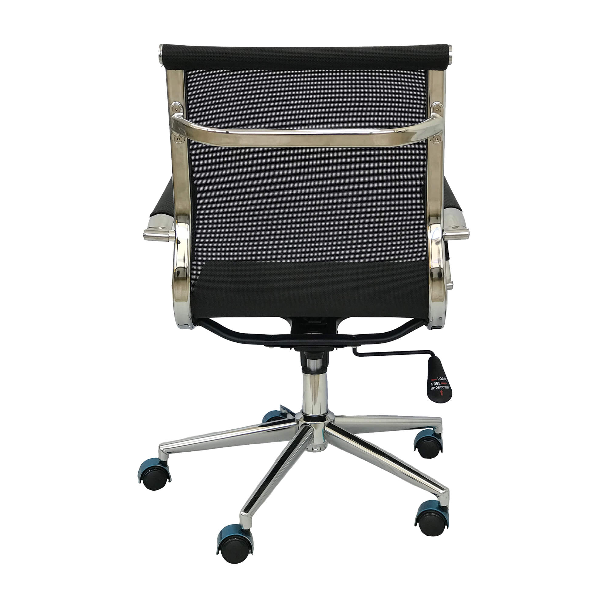 silla de escritorio tela baja 3303 color negro - Image 4