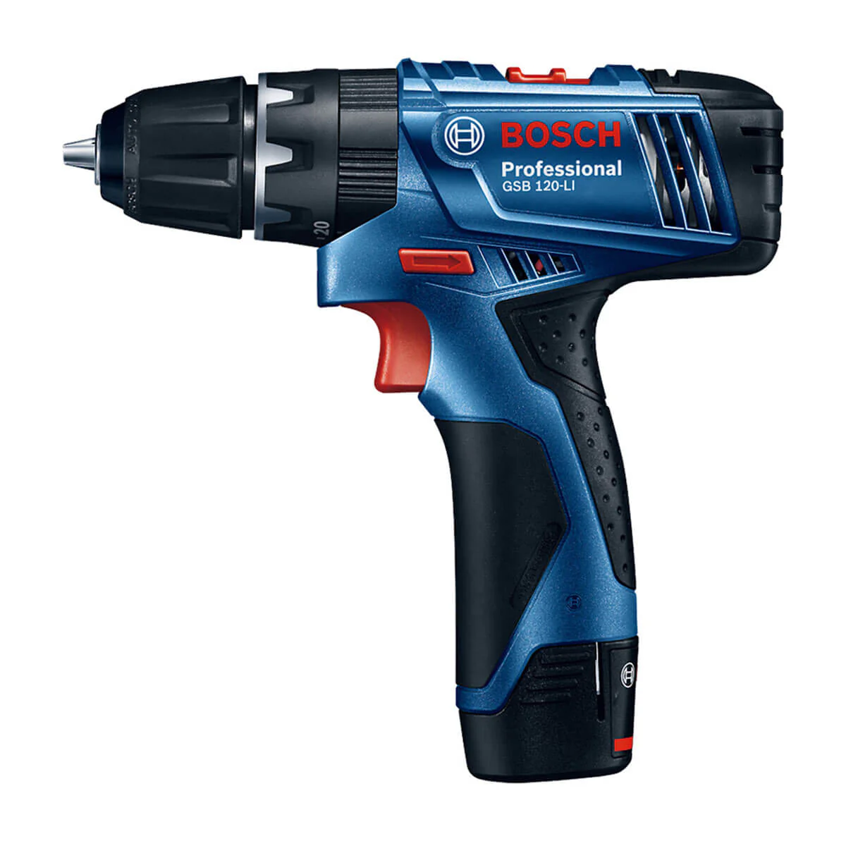 Taladro percutor 1/2" 12V GSB 120-LI y Llave de impacto 1/4" 12V 100Nm GDR 120-LI 2 Bat Bosch - Image 4