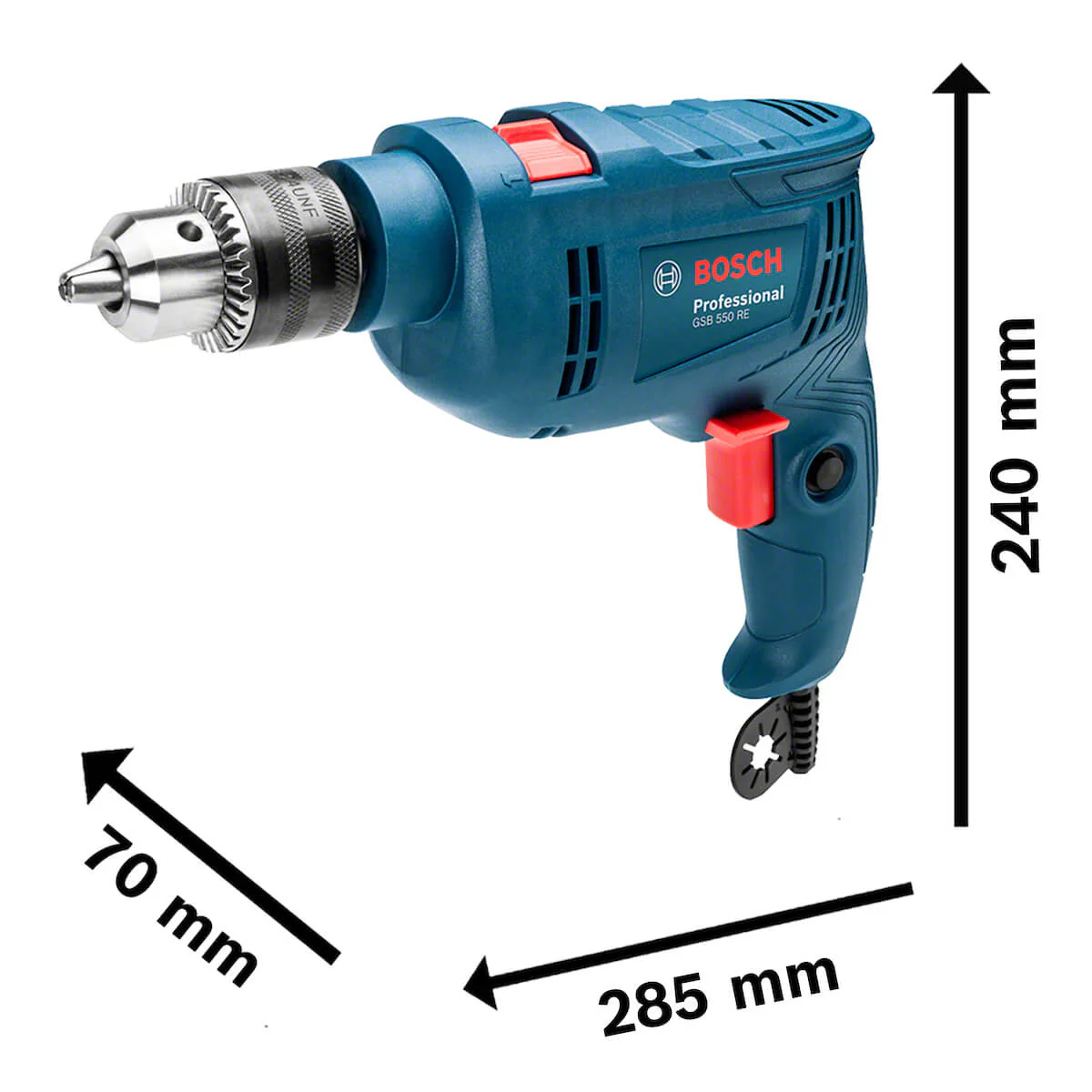 Taladro percutor 1/2" 550W +14 acc GSB 550 Bosch - Image 5