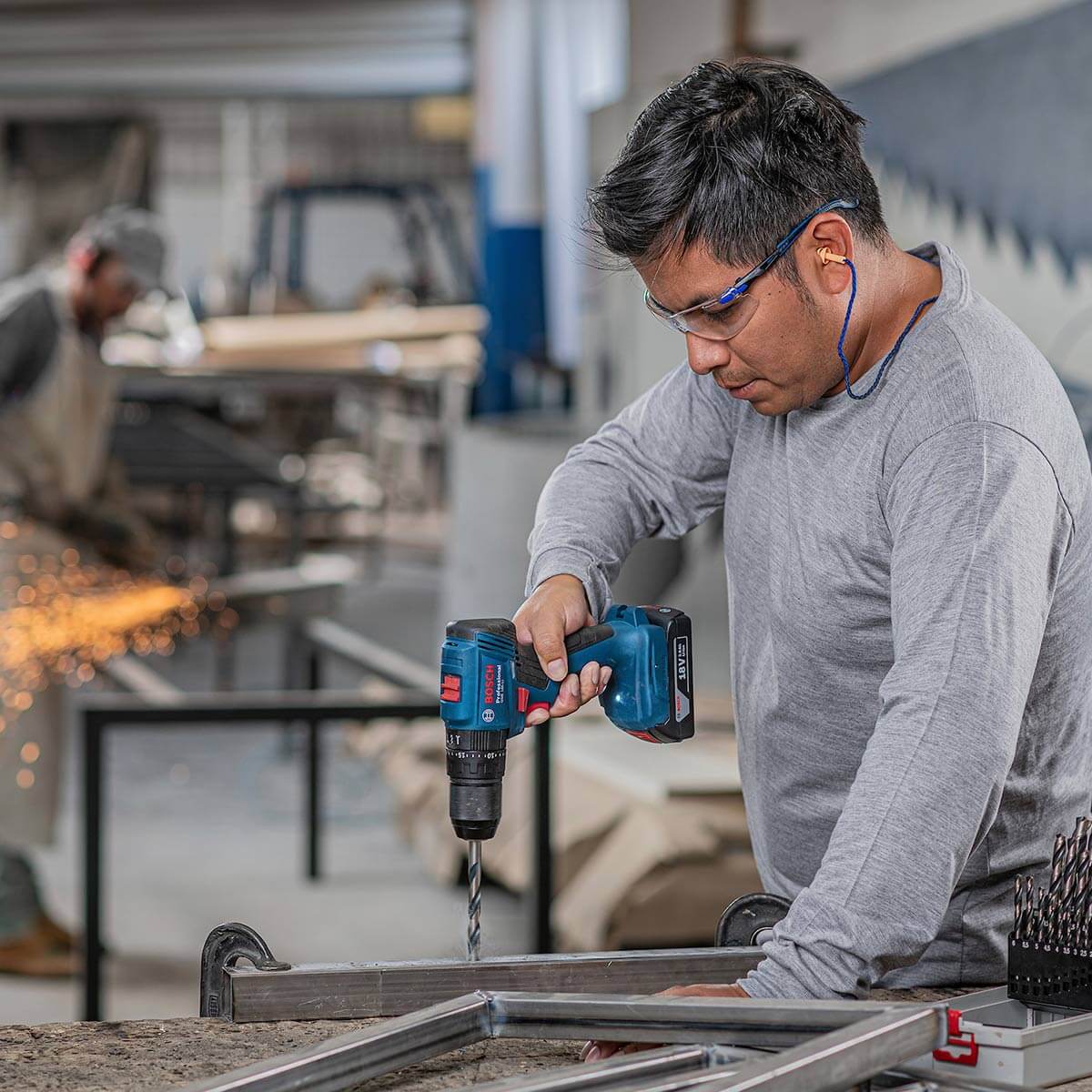 Taladro percutor 1/2" GSB 185-LI Bosch + 1 batería y cargador GAL 18V-20 - Image 11