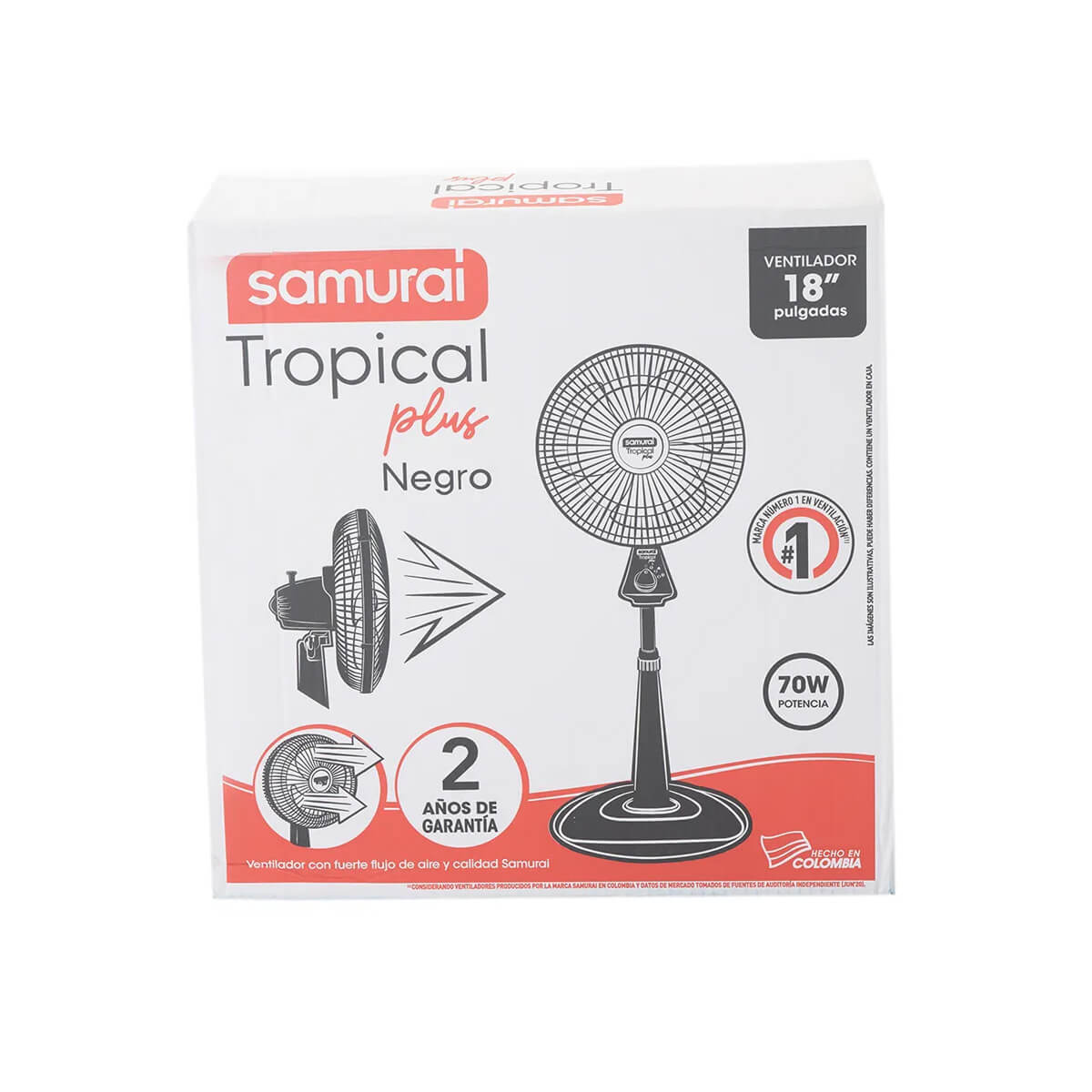 Ventilador de piso tropical plus 3 velocidades negro marca samurai - Image 6